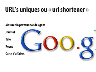 URL’s uniquesoushortenerwww.monsiteweb.com/123