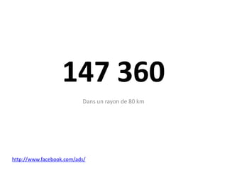 147 360Dans un rayon de 80 kmhttp://www.facebook.com/ads/