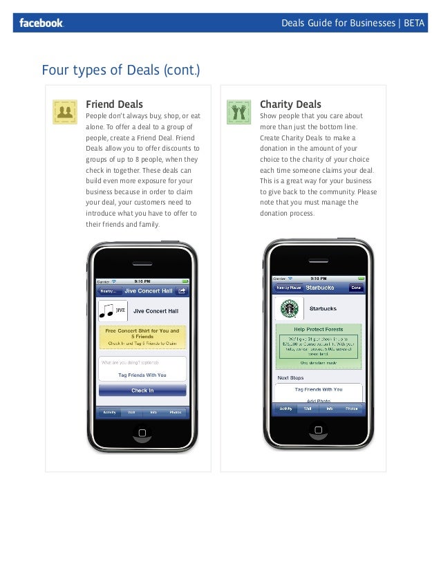 Facebook deals for business