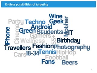 Endless possibilities of targeting




                                     28
 