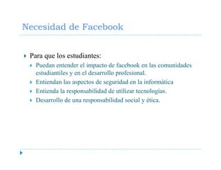 Facebook en la Educación: Experiencias de Uso