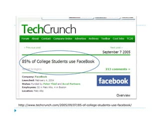 Facebook en la Educación: Experiencias de Uso