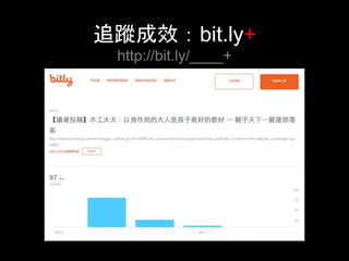 追蹤成效：bit.ly+
http://bit.ly/____+	
 
