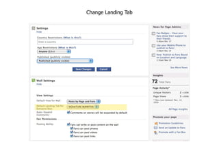 Change Landing Tab
 