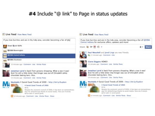 #4 Include “@ link” to Page in status updates
 
