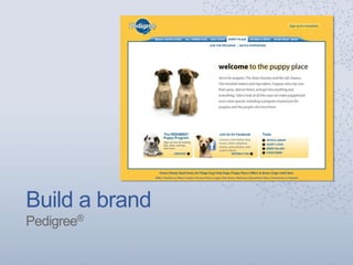 Build a brand
Pedigree®
 