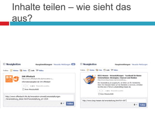 Inhalte teilen – wie sieht das aus?