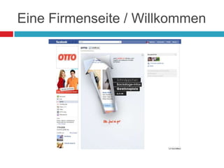 Eine Firmenseite / Willkommen