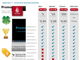 Side  Alternativ 1:  Anvend et standard produkt 