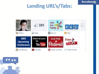 Landing URL’s/Tabs:

 