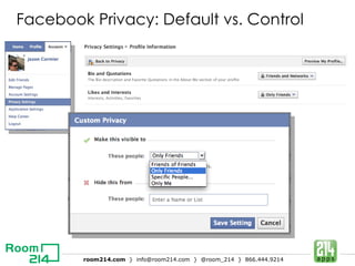 Facebook Privacy: Default vs. Control 