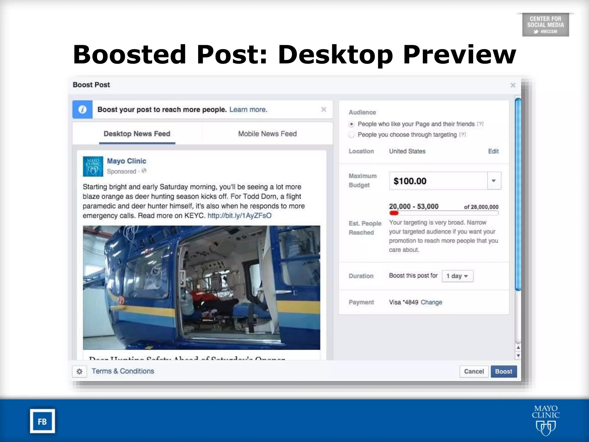 Boosted Post: Desktop Preview
 