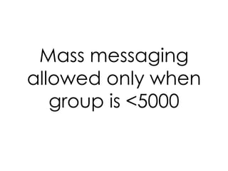 Mass messaging allowed only when group is <5000 