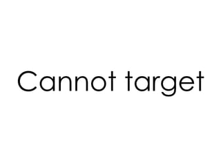 Cannot target 