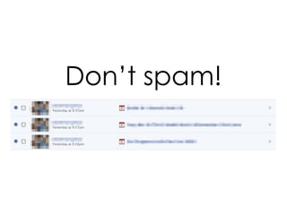 Don’t spam! 