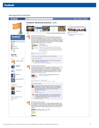 New Page (View for Non-Fans)




? 2011 Facebook, Inc. All rights reserved. Product specifications subject to change without notice.   2
 