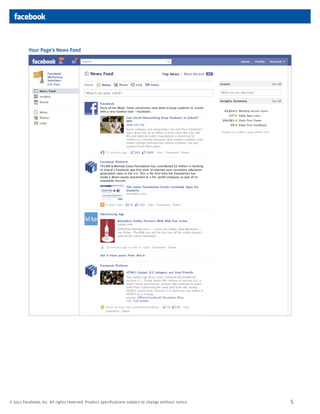 Your Pages News Feed




? 2011 Facebook, Inc. All rights reserved. Product specifications subject to change without notice.   5
 
