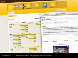 Try out Swat.io - Our Enterprise Social Media Management Suite! (http://swat.io)

die.socialisten.at
social network development

 