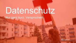 Nur ganz kurz. Versprochen!
 