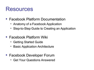 Facebook Platform - Tech | PPT