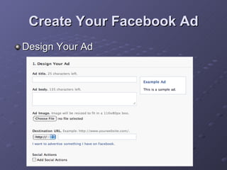 Create Your Facebook Ad Design Your Ad  