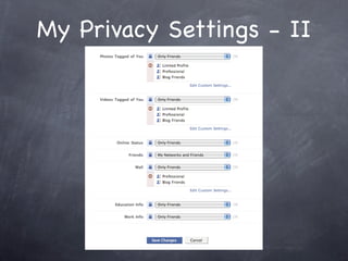 Facebook Professional Friends, Personal Privacy