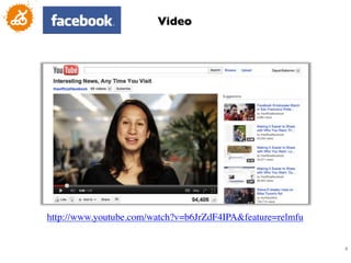 Video	





http://www.youtube.com/watch?v=b6JrZdF4IPAfeature=relmfu	



                                                               4
                                                               	

 