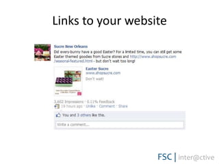 Links to your website