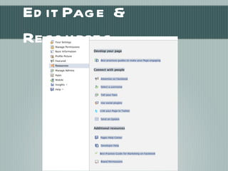 Edit Page & Resources 