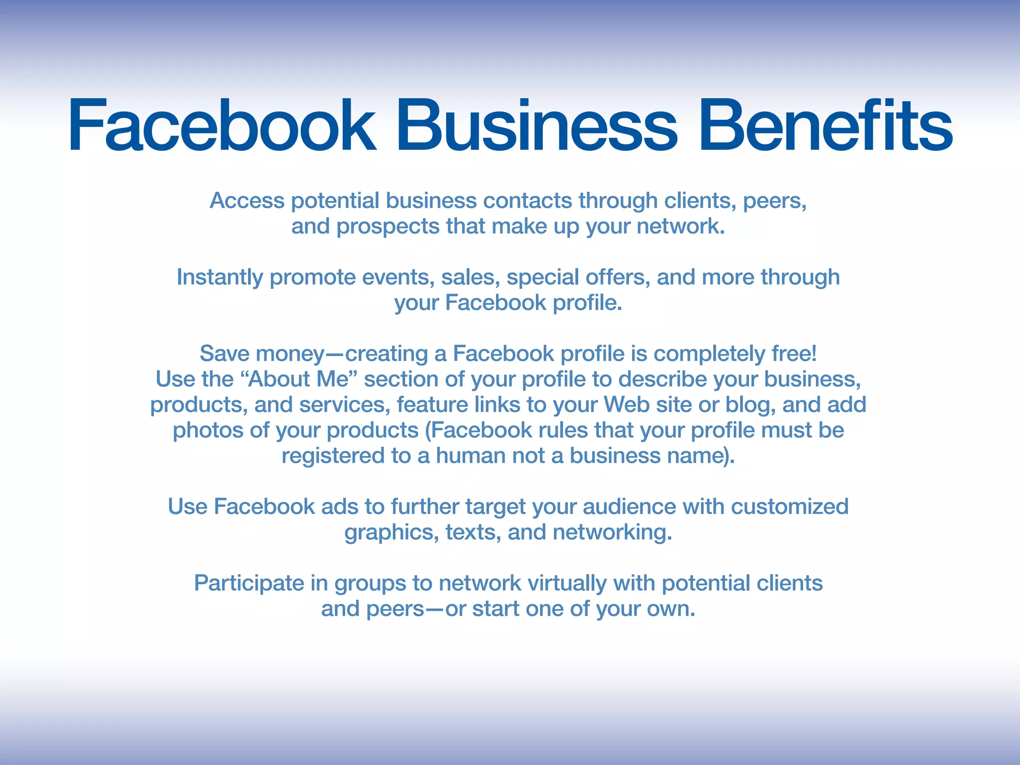 Facebook 101 for Business