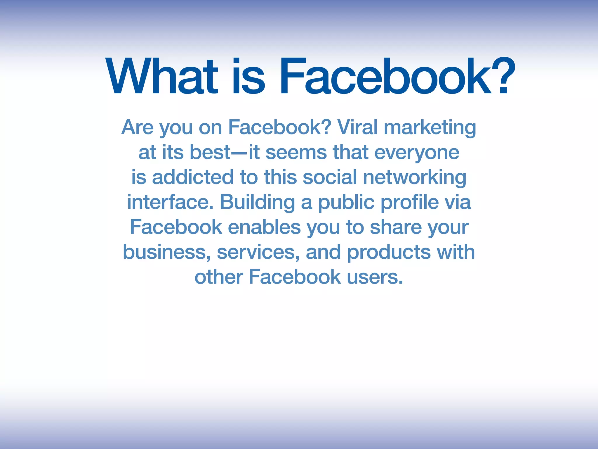 Facebook 101 for Business