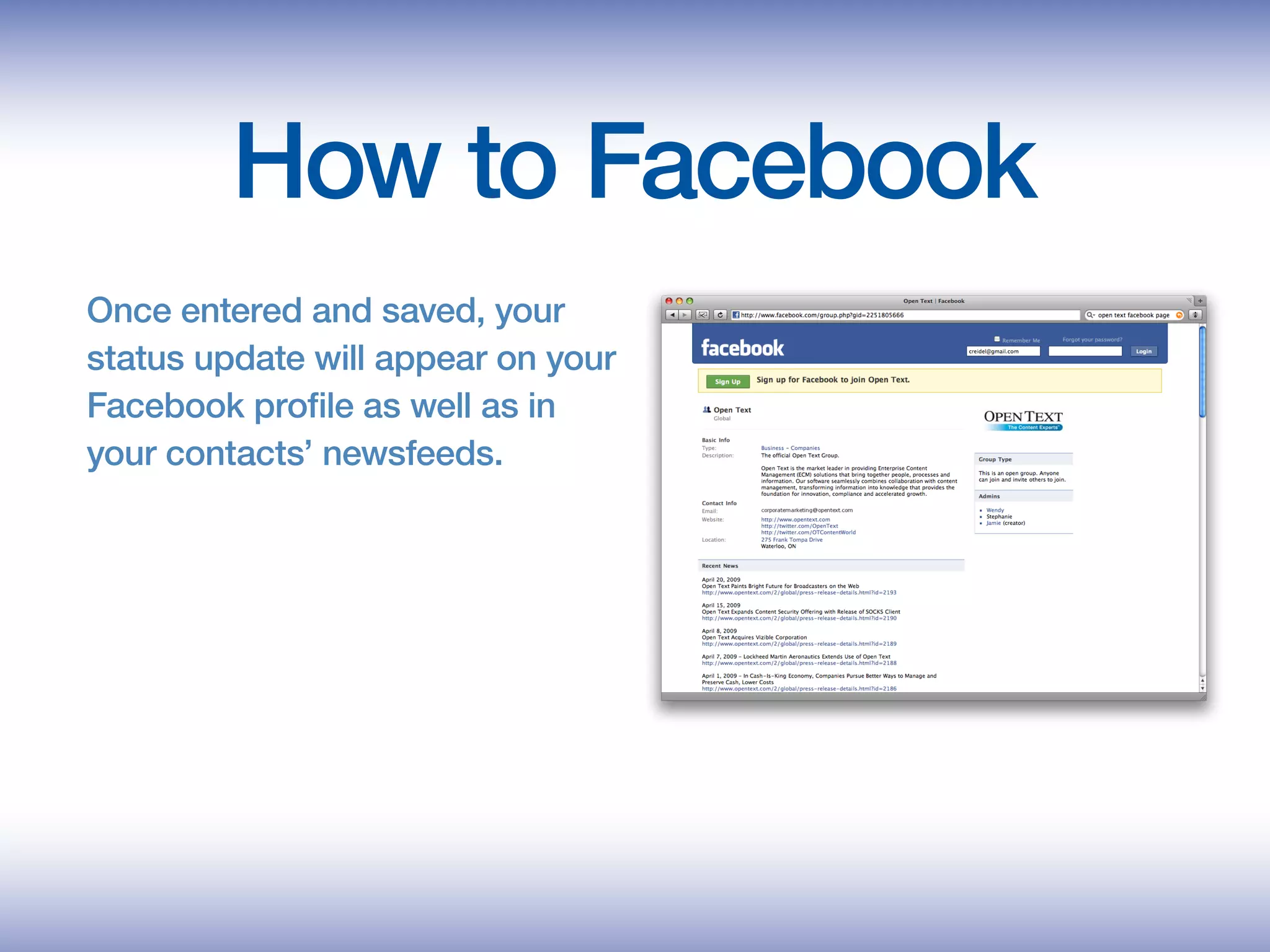 Facebook 101 for Business