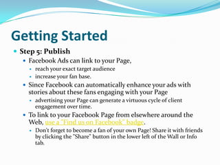 a Wall tab for you and your fans to share content, 