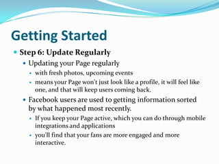 an Info tab for you to share business information
