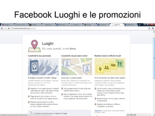 Facebook Luoghi e le promozioni 