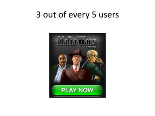 3 out of every 5 users
 