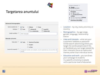 Targetarea anuntului
 