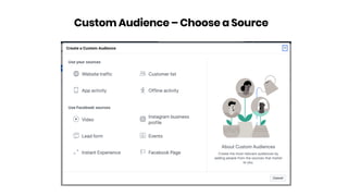 Custom Audience – Choose a Source
 