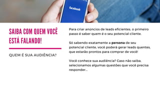 FacebookAds = Leads + Receita Previsível