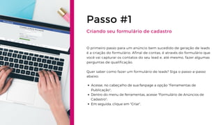 FacebookAds = Leads + Receita Previsível