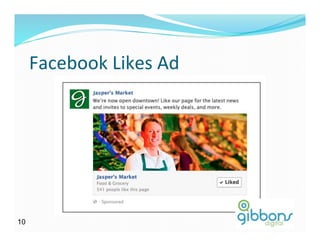 Facebook	
  Likes	
  Ad	
  
10
 