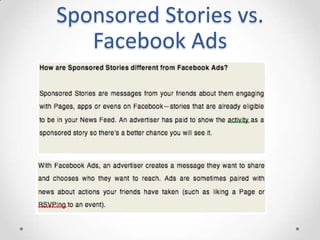 Sponsored Stories vs.
Facebook Ads

 