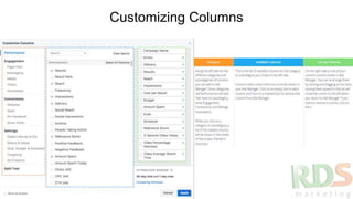 Customizing Columns
 