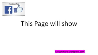 This Page will show
Twilightmarie.wordpress.com
 