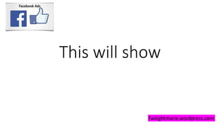 This will show
Twilightmarie.wordpress.com
 