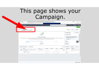 This page shows your
Campaign.
 