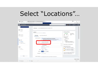 Select “Locations”…
 