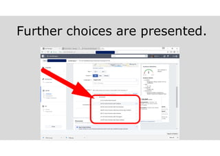 Further choices are presented.
 