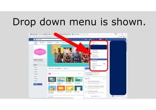 Drop down menu is shown.
 