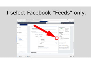 I select Facebook “Feeds” only.
 